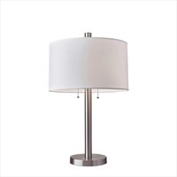 Adesso Boulevard Satin Steel Table Lamp