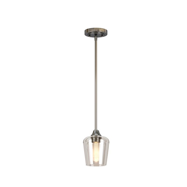 Pavlen 1-Light Brushed Nickel Contemporary Hanging Mini Pendant 