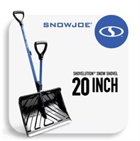 Shovelution 20 in. Poly Blade Back Saving Telescoping Snow Shovel