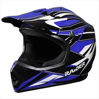 Raider GX3 Motocross Youth Helmet DOT Approved - Blue - Medium