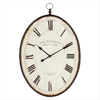Aspire INES Large Oval Wall Clock, Brown