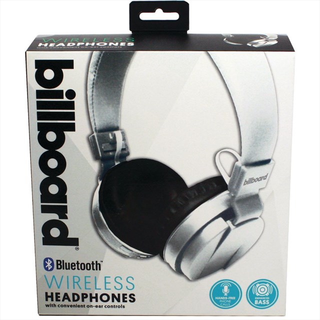 Billboard BB495 Large On-Ear Bluetooth Headphones (White)
