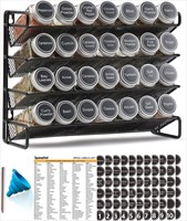 SpaceAid Spice Rack Organizer with 28 Spice Jars, 386 Spice Labels, Ch
